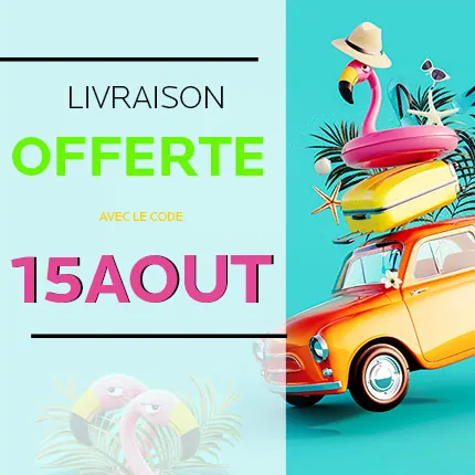 Livraison OFFERTE jusqu'au 18/08/2024 minuit avec le code 15AOUT ! *