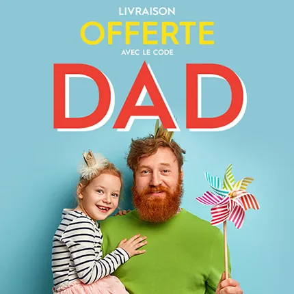 Livraison OFFERTE jusqu'au 15/06/2025 minuit avec le code DAD*