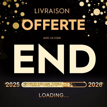 Livraison OFFERTE jusqu'au 28/12/2025 minuit avec le code END*