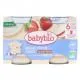 BABYBIO Desserts Lactés - Brassé Pomme Fraise 2x130g - Illustration n°1