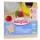 BABYBIO Desserts Lactés - Brassé framboise banane bio dès 6mois 4x85g - Illustration n°1
