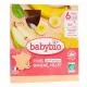 BABYBIO Fruits - Gourdes Poire de Provence, Banane et Millet 4x90g d&egrave;s 6 mois - Illustration n&deg;1
