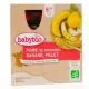 BABYBIO Fruits - Gourdes Poire de Provence, Banane et Millet 4x90g dès 6 mois - Illustration n°1