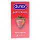 DUREX Pr&eacute;servatifs - Sexy Fraise - Pr&eacute;servatifs Lubrifi&eacute;s Go&ucirc;t Fraise - Boite De 10 Pr&eacute;servatifs - Illustration n&deg;1