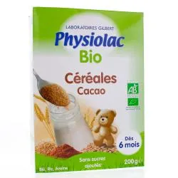 PHYSIOLAC Céréales cacao bio dès 6mois 200g