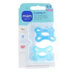 MAM Comfort - Sucettes nouveau né +0mois lot de 2 bleu