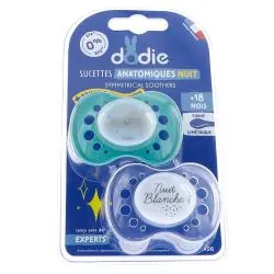 DODIE Sucettes anatomiques nuit +18 mois bleu