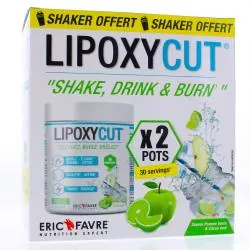 ERIC FAVRE Lipoxycut Shake drink & burn saveur pomme verte citron 2 pots - 240g