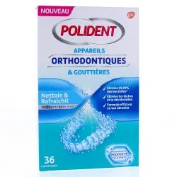 POLIDENT Appareils orthodontiques et gouttières x36 comprimés