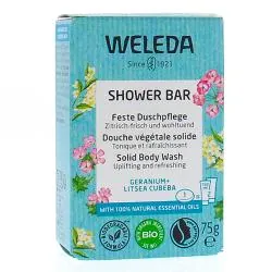 WELEDA Shower bar - Douche végétale solide géranium litsea cubeba bio 75g