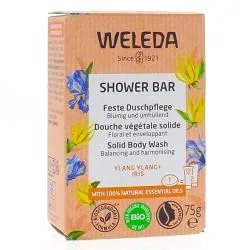 WELEDA Shower bar - Douche végétale solide géranium ylang ylnag iris bio 75g