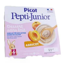PICOT Pepti-Junior Crème dessert sans lait saveur abricot 4x100g