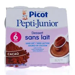 PICOT Pepti-Junior Crème dessert sans lait saveur chocolat 4x100g