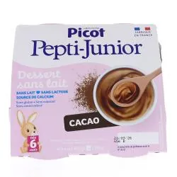 PICOT Pepti-Junior Crème dessert sans lait saveur cacao 4x100g