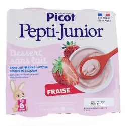 PICOT Pepti-Junior Crème dessert sans lait saveur fraise 4x100g