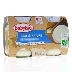 BABYBIO Desserts lactés - Brassé nature bio +6mois 2x130g
