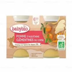 BABYBIO Pot pomme clémentine bio +6mois 2x130g