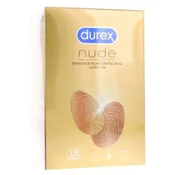 DUREX Nude - Sensation Peau Contre Peau Ultra fin x16