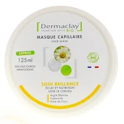 DERMACLAY Masque capillaire soin brillance bio 125ml