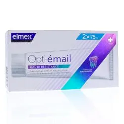 ELMEX Dentifrice Opti-émail lot de 2 tubes de 75ml
