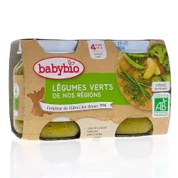 BABYBIO Petits pots légumes verts bio +4mois 2x130g
