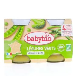 BABYBIO Légumes - Petits pots légumes verts bio +4mois 2x130g