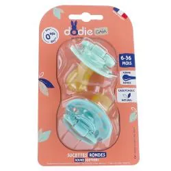 DODIE Sucettes duo ronde 6-36 mois vert / vert pastel