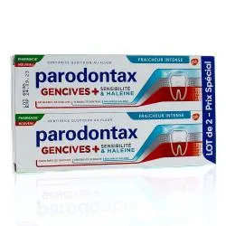 PARADONTAX Dentifrice gencives + sensibilité et haleine 2 tubes 75ml