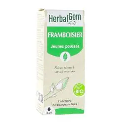 HERBALGEM Concentré de bourgeons frais - Framboisier jeunes pousses Bio 30ml