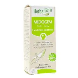 HERBALGEM Concentré de bourgeons frais - Midogem forte Circulation cérébrale bio Spray 15 ml