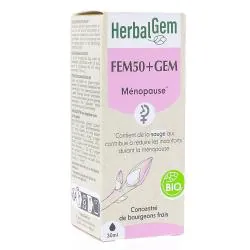 HERBALGEM Concentré de bourgeons frais - Fem50 +Gem Ménopause Bio 30ml