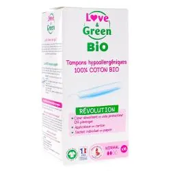 LOVE & GREEN Révolution - Tampons hypoallergéniques flux normal x16 16 tampons avec applicateur