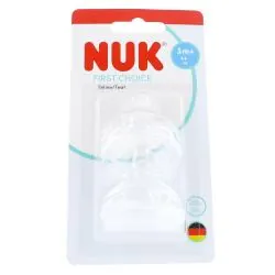 NUK First Choice Tétines physiologiques 3mois+ Taille M x2