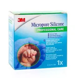3M Micropore - Silicone professionnal care - Sparadrap silicone 2,5cmx5m