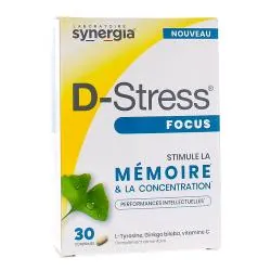 SYNERGIA D'Stress Focus mémoire et concentration x30 comprimés