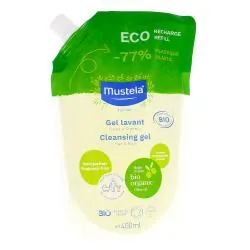 MUSTELA Gel lavant sans parfum bio eco recharge 400ml