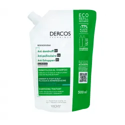 VICHY Dercos anti-pelliculaire shampooing traitant cheveux normaux à gras eco-recharge 500ml