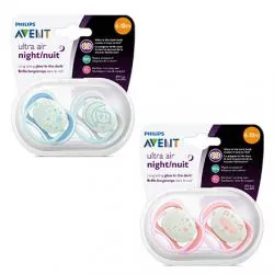 AVENT Ultra Air - Sucettes nuit 6-18 mois