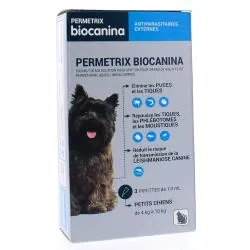 BIOCANINA Permetrix antiparasitaires petits chiens x3 pipettes de 1ml
