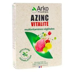 ARKOPHARMA Azinc Vitalité multivitamines végétales 30 comprimés