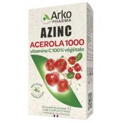 ARKOPHARMA Azinc Acerola 1000 Vitamine C 100% végétale 30 comprimés