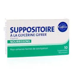 SUPPOSITOIRES à la GLYCERINE Nourrissons x10 GIFRER