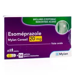 ESOMEPRAZOLE 20mg Mylan 14cp 14 gélules