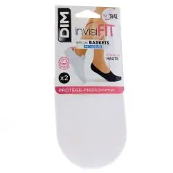 DIM Invisifit - Protège pieds spécial baskets taille 39/42 blanc