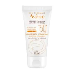 AVÈNE Solaire minéral -Crème solaire peaux intolérantes SPF50+ tube 50ml