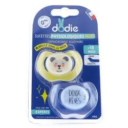 DODIE Sucettes anatomiques nuit +18 mois couleur mixte