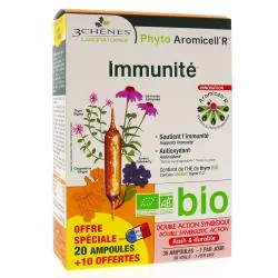 LES 3 CHENES Phyto Aromicell'R Immunité 20 ampoules + 10 offertes