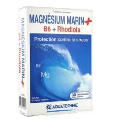 AQUATECHNIE Magnésium Marin + B6 + Rhodiola 30 gélules