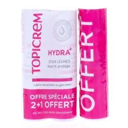 TOPICREM Hydra+ ultra-hydratant stick lèvres 3 sticks