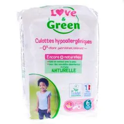 LOVE&GREEN Couche hypoallergéniques x44 taille 6 + de 16 kilos